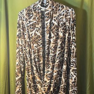 J Mode Animal Print Long Sleeves Top